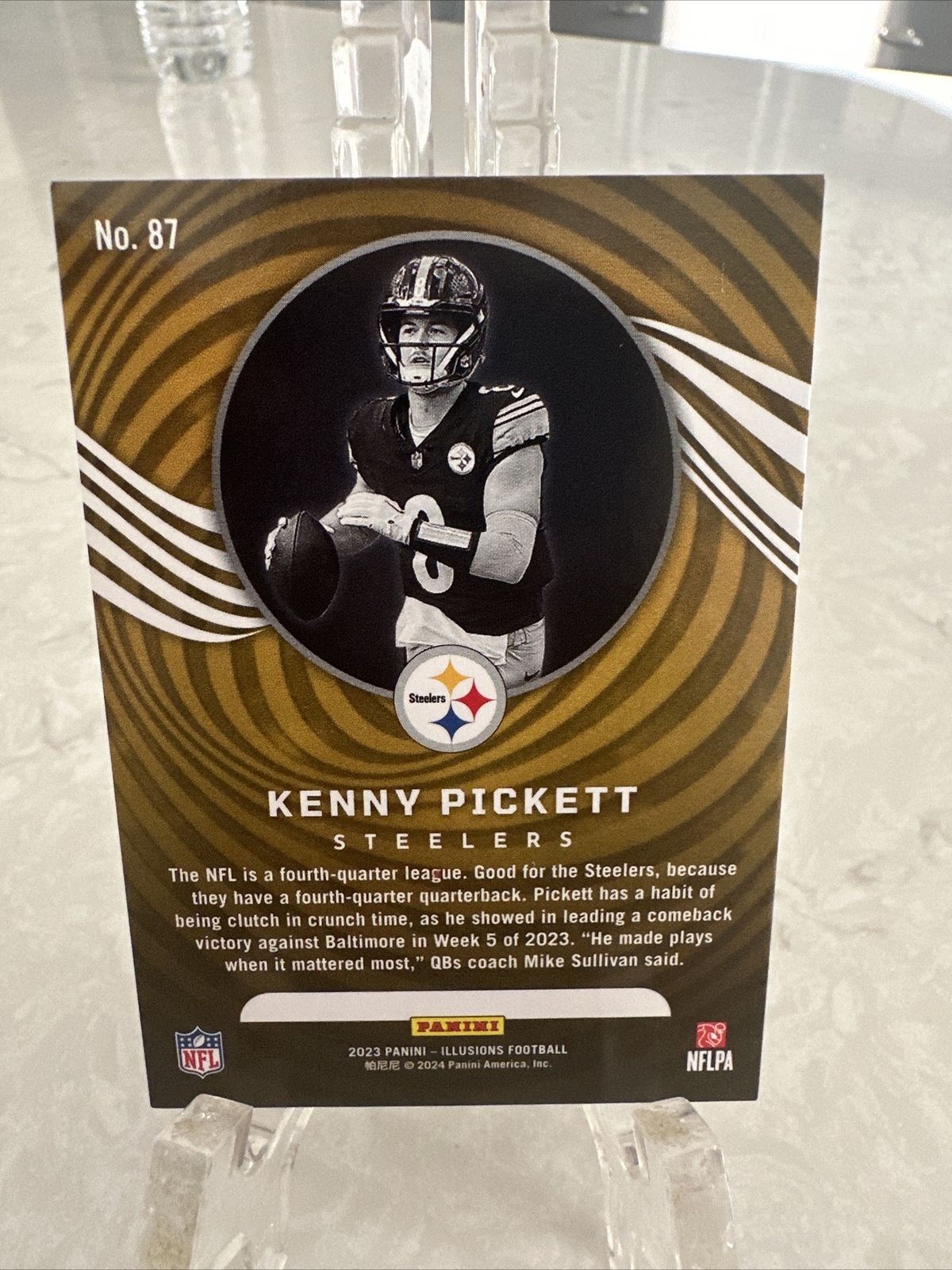 Kenny Pickett 2023 Panini Illusions Football 87 Pittsburgh Steelers