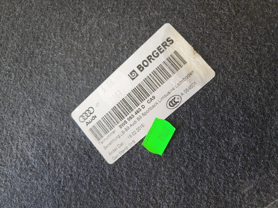 Cubierta de suelo maletero trasero carga Audi A4 2017 8W5863463DCA9 2018 Foto 3 de 4