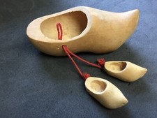 Vintage Souvenir Dutch Wooden Shoe Hand Carved Holland