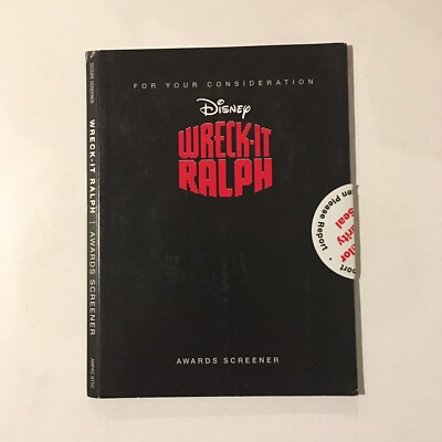 Wreck It Ralph 2012 Awards Screener DVD Disney Academy Globes FYC 