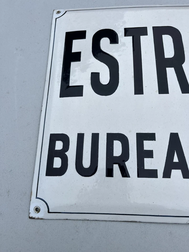 Plaque Emaillee ￼ancienne ￼ ￼BUREAUX Enseigne 1920  ￼usine  atelier 40 Cm/34 Cm - Photo 4/4