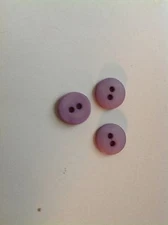 NEW 25 Pc. Lot 1/2 INCH LAVENDER  DULL/ MATTE FINISH BUTTONS