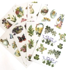 Anna Griffin 64 pc. Vintage Easter Spring Rub On Transfers | St Pattys Rub Ons