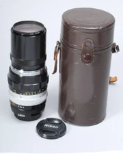 NIKON NIKKOR-Q 200MM F/4.0 NON AI LENS W CASE NIKON FLTR & CAPS VERY CLEAN