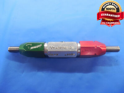 1/4 32 NEF 3B THREAD PLUG GAGE .25 GO NO GO P.D.'S = .2297 & .2328 UNEF-3B TOOL