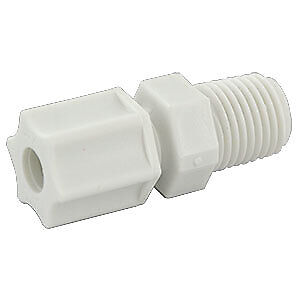 Jaco Style Compressed Tube Pipe Fitting 3/8 x 1/4 NPTF Male Thread - Picture 1 of 5