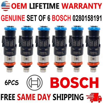 OEM BOSCH x6 Fuel Injectors for 2011-2017 Ford & Lincoln 3.5/3.7L V6 #0280158191