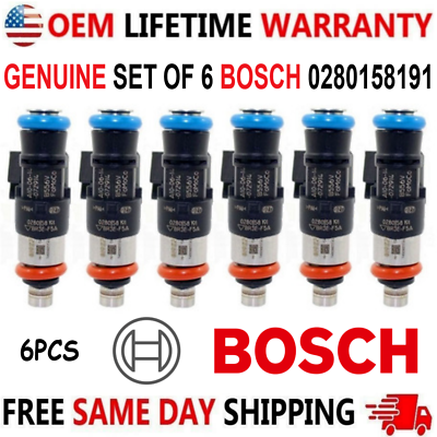 #ad OEM BOSCH x6 Fuel Injectors for 2011 2017 Ford amp; Lincoln 3.5 3.7L V6 #0280158191 $139.00