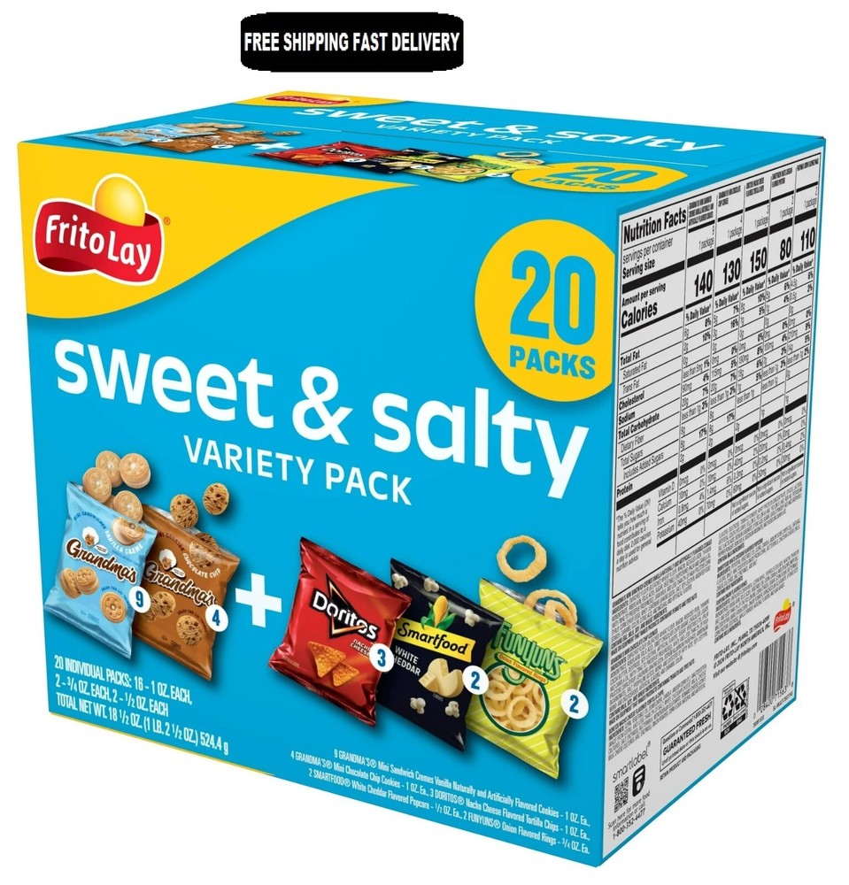 Frito-Lay Grandma's & Frito Mix Variety Pack Snack Chips, 20 Count Multipack