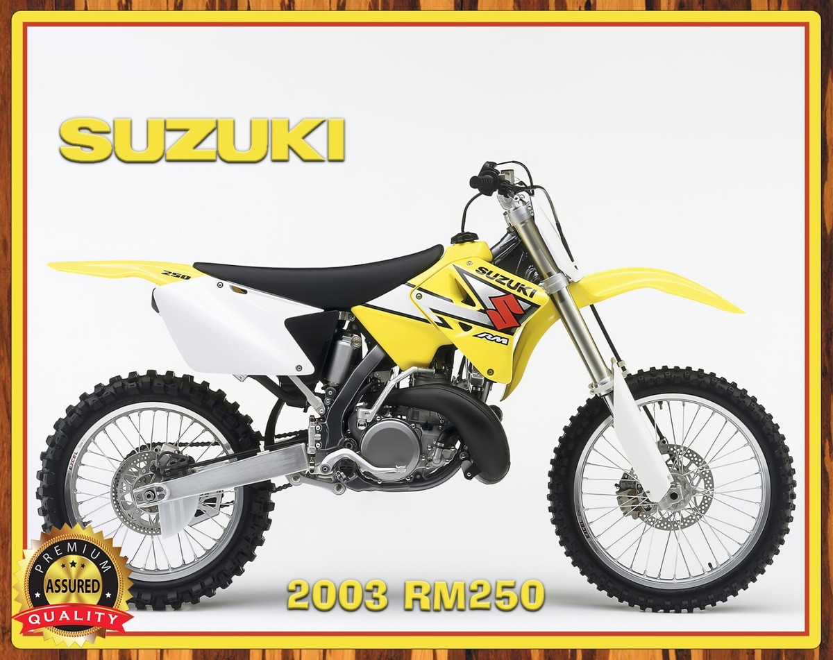 2003 Suzuki RM250 - Motocross - Motorcycles - Metal Sign 11 x 14