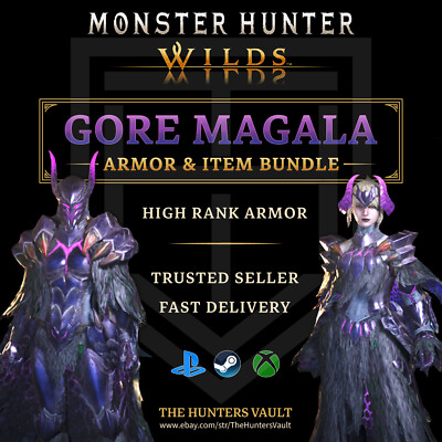 Monster Hunter Wilds   Gore Magala Armor & Item Bundle   PS5 PC XBOX