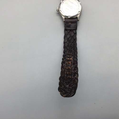Vtg Eddie Bauer Field Watch Women 26mm Silver Tone Braided Leather New Battery - Picture 12 of 16