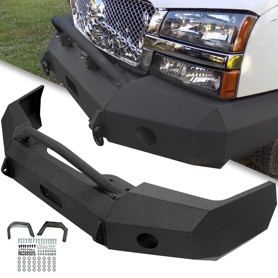 For 2003-2006 Chevy Silverado 1500 Front Bumper with Winch Plate & Light Hole Foto 2 de 4