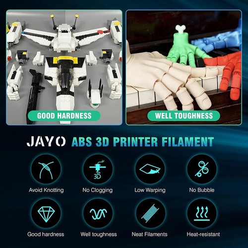 JAYO 5 Rolls 3D Printer Filament ABS, 1.75mm 1.1KG/SET TPU 500G - 第 7/12 張圖片