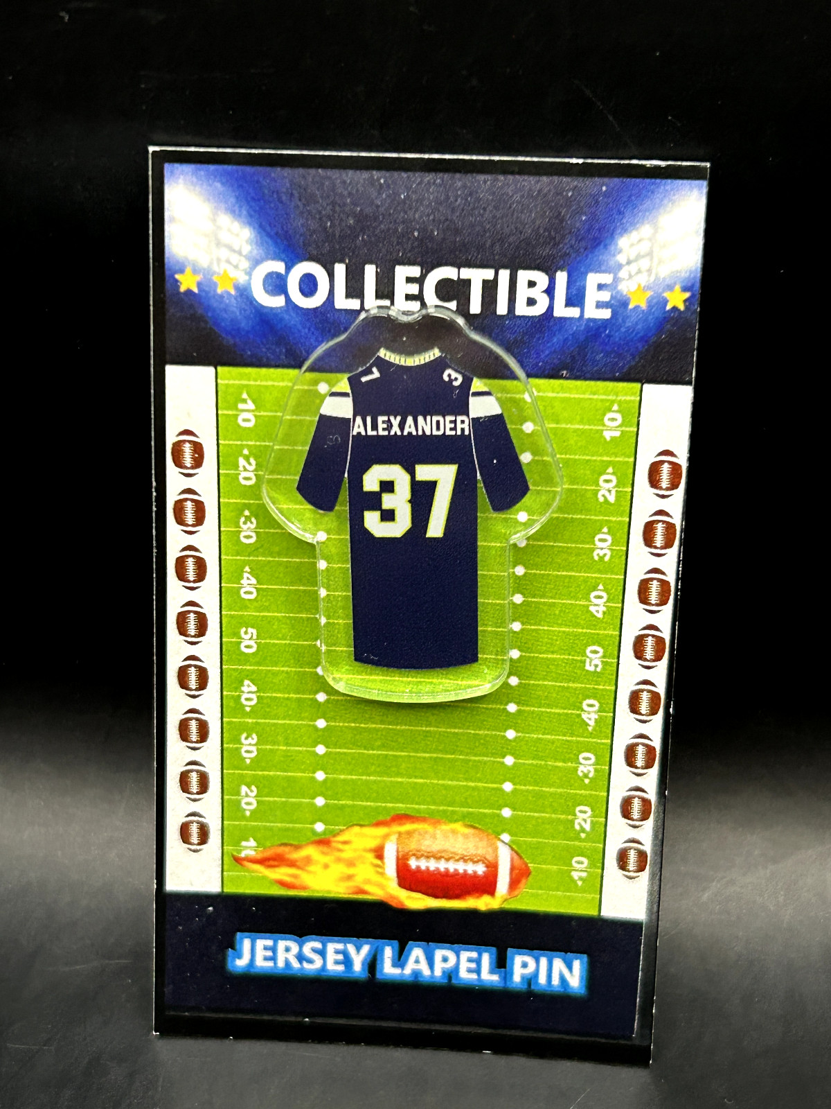 Seattle Seahawks Shaun Alexander jersey lapel pin-Classic Retro Collectable