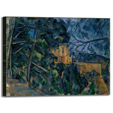 Cezanne castello nero design quadro stampa tela dipinto con telaio arredo casa