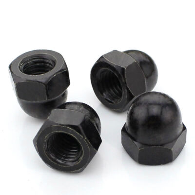 Acorn Cap Dome Nuts Carbon Steel -Black Zinc Steel M3 M4 M5 M6 M8 M10 M12