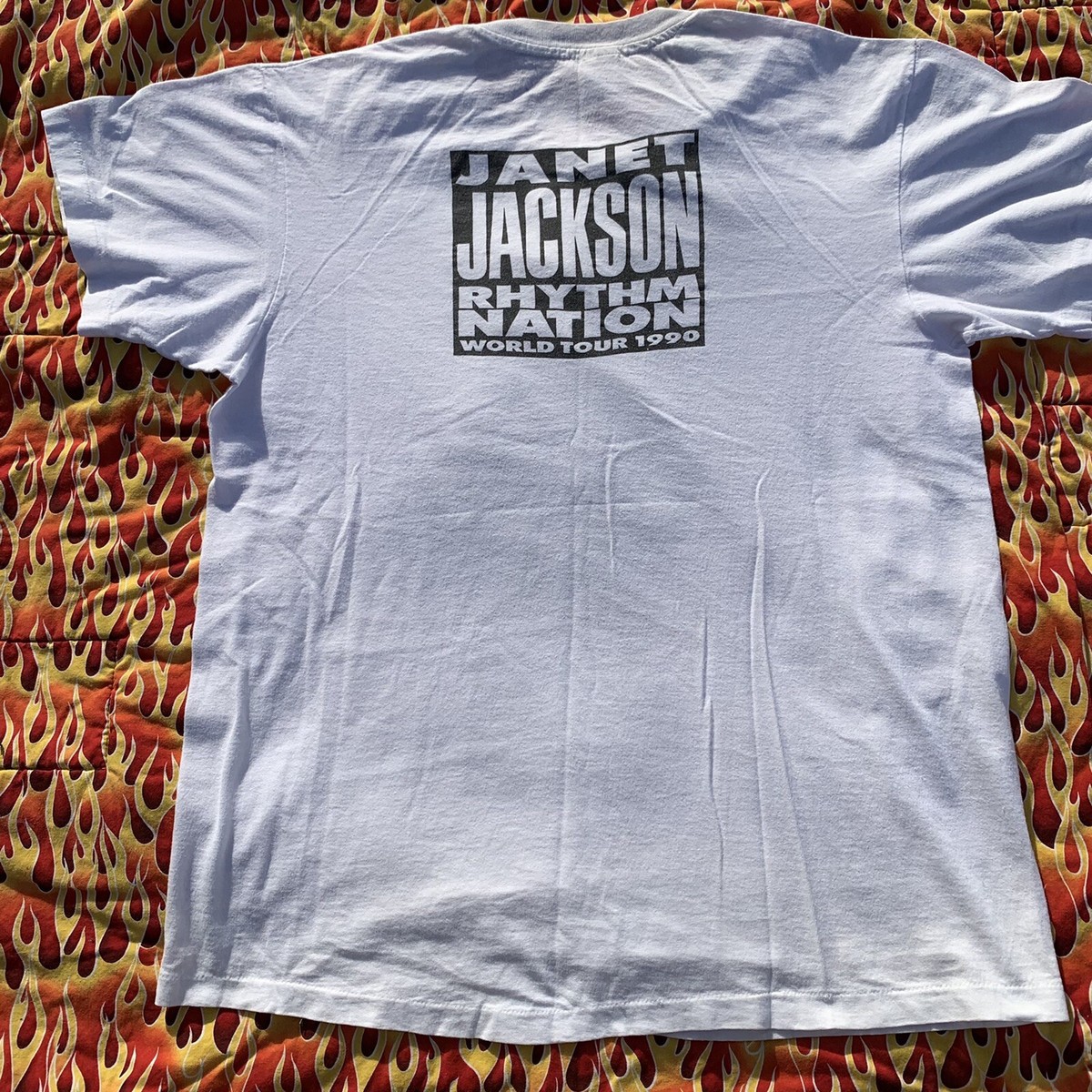 Vintage 1990 Janet Jackson Rhythm Nation World Tour T-Shirt 