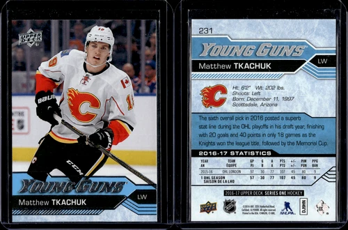 2016-17 Upper Deck Series 1 Young Guns #231 Matthew Tkachuk Rookie RC