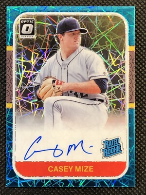 2021 Donruss Optic Retro '87 Rated Rookies Auto Teal Velocity RC Casey Mize /35