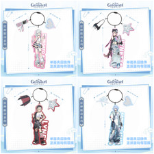 Genshin Impact Anime Acrylic Keychain Bag Pendant Cosplay Keyring Cartoon Gift
