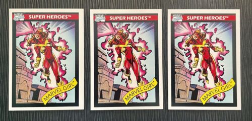 1990 Impel Marvel Universe Series 1, #9 Marvel Girl - Lotto di 3 carte - Foto 1 di 2