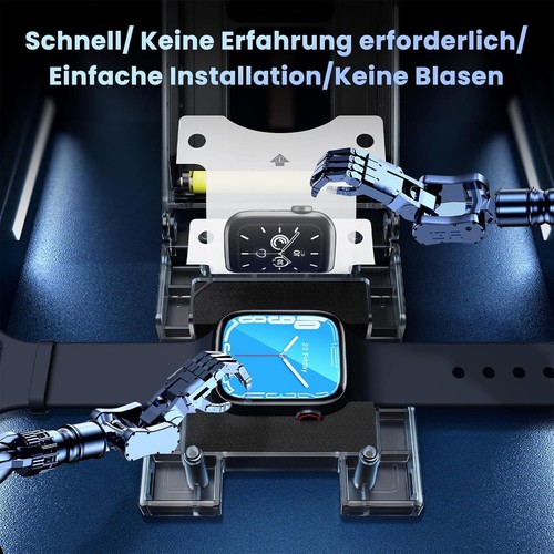 2x Schutzfolie für Apple Watch 4, 5, 7, 8, 9, 10 + Anbringhilfe - 第 2/13 張圖片