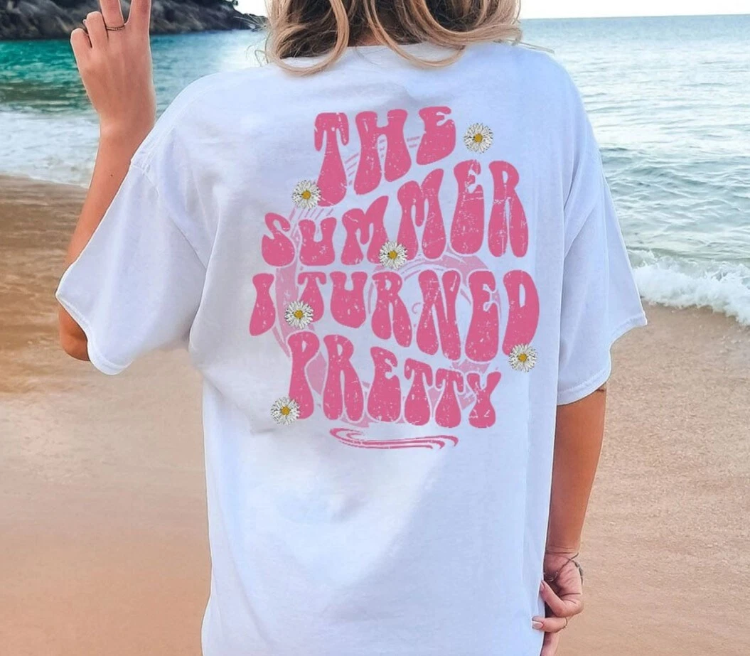 The Summer I Turned Pretty Shirt, Beach Vibe Shirt, Positive Quote