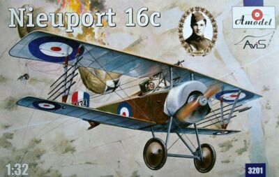 Amodel 3201 Nieuport 16C (A134) Biplane model kit, 1/32 scale plastic