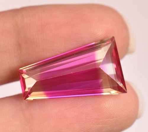13.15 Ct Natural Bi-Color Brazilian Tourmaline Fancy Cut GIE Certified Gemstone - Picture 10 of 11