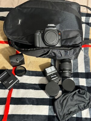 Canon EOS Rebel T6 18.0MP Digital SLR bundle  Camera Lens Kit - Black