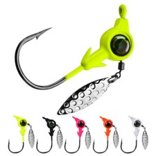 25Pcs Fishing Jigs Underspin Jig Heads with Willow Blade Bass 1/8 1/6 1/4 1/3OZ