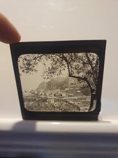 Antique, Glass Lantern Slide, Town of Capri, from the East (GS.7)(11)