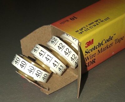 3M SDR-40-49 ScotchCode Wire Marker Tape SDR - 10 Rolls (1 x 10-Roll pk)