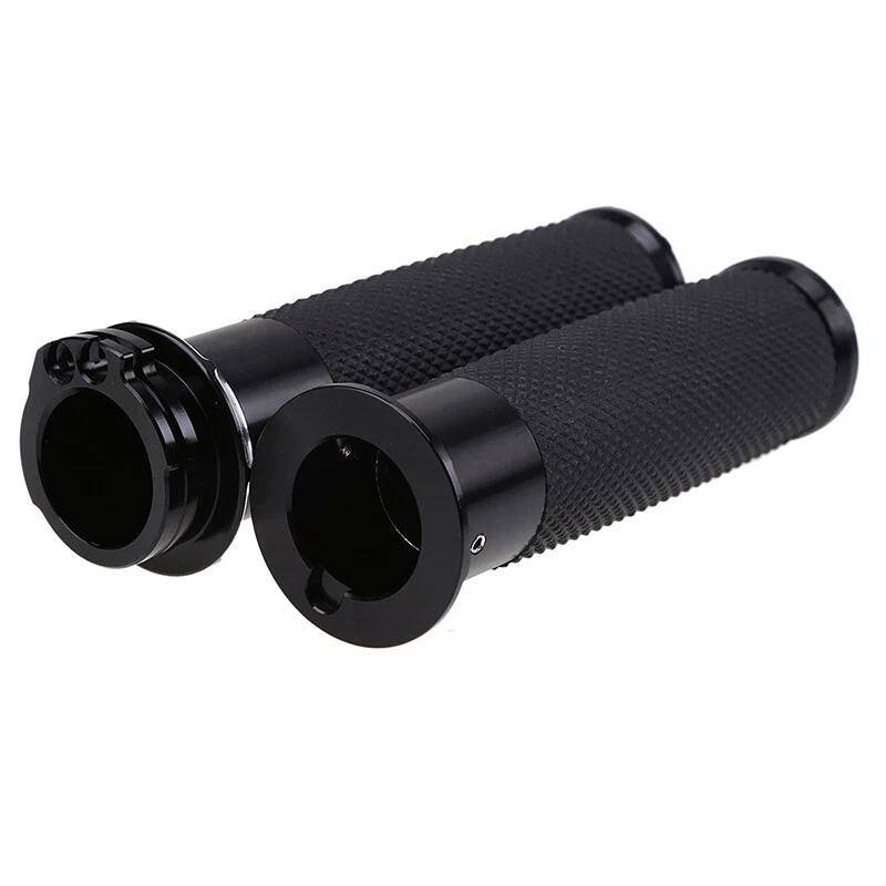 2X Motorcycle 1" Handlebar Hand Grips Fit For Harley VRSC Dyna Softail 1996-2017 - Image 3 of 4