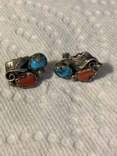 Turquoise Coral Earrings By Annie Chapo