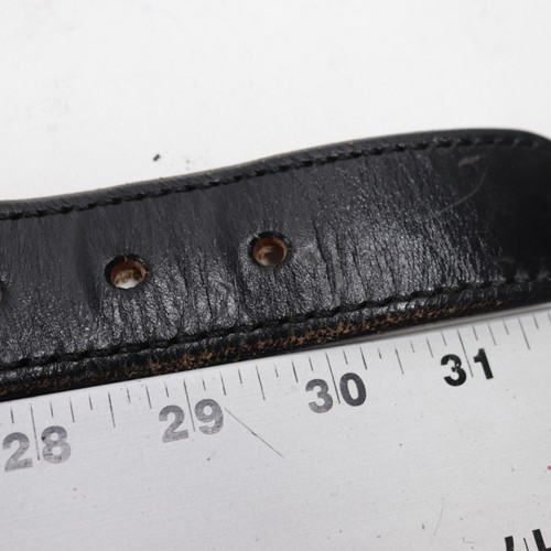 Vintage Aker Gürtel Herren 28 schwarz Schwerlast Leder Polizei Pistole Dienst Dienst - Bild 6 von 8