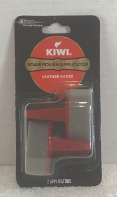 Kiwi Express Shine Sponge Brown/Shine Brush 100%Horsehair/Foam Polish Applicator