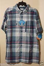 Columbia Silver Ridge Plaid Omni-Shade/Wick Mens Short Sleeve Shirt L - XL - XXL