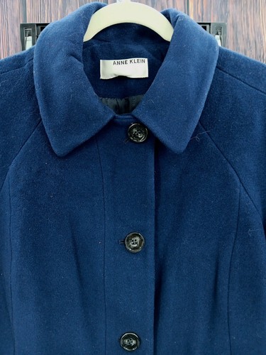 Anne Klein Pea Coat Sapphire Size 16P 10-AB12 - Picture 2 of 7
