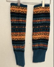 Vintage Nordic Fair Isle Pattern Wool Blend Leg Warmers. EUC
