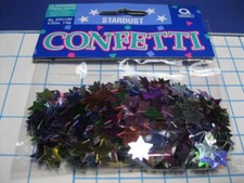 STARDUST Star design 1/2 oz Foil Metallic MULTI Color Confetti 100s PARTY DECOR