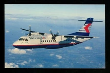 Aviation airplane chrome postcard Airlines Inter Quebec Aeritalia ATR 42