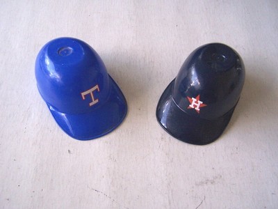 small plastic baseball hats