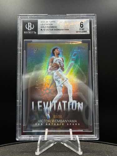 Victor Wembanyama [Gold Rainbow] #L-10 2025 Topps Levitation card