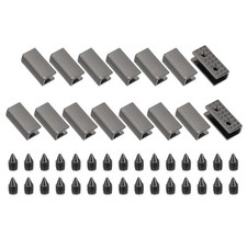 15Pcs Metal Belt Buckle End Tips with Screws, 0.3" Black Alloy Belt Tip