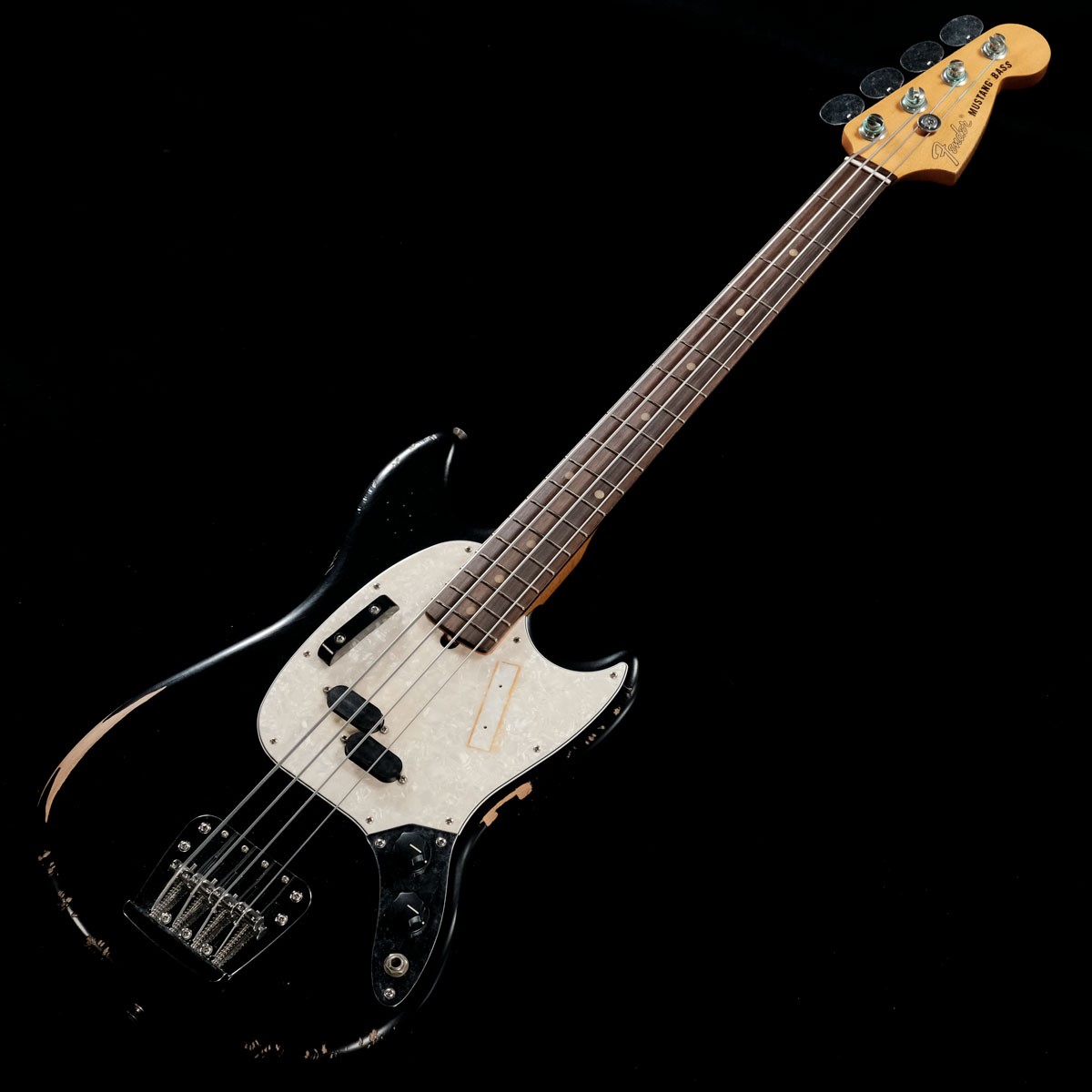 New Fender / JMJ Road Worn Mustang Bass Black (Weight: 3.67