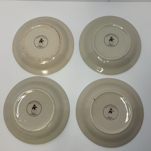 Vtg Christmas Snowman ROYAL SEASONS Stoneware 17 Piece 4 Place Settings Holidays - Picture 8 of 24