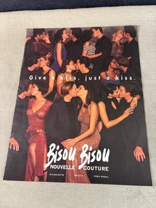 Bisou Bisou Couture Magazine Advertisement Ad Give a Kiss just a kiss 1993