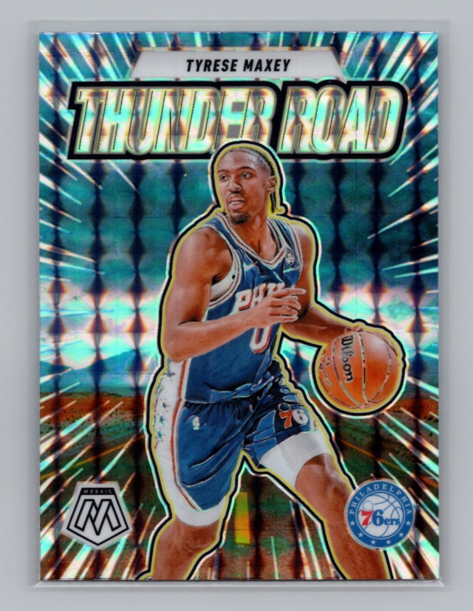 2024-25 Mosaic NBA #12 Tyrese Maxey Thunder Road Mosaic